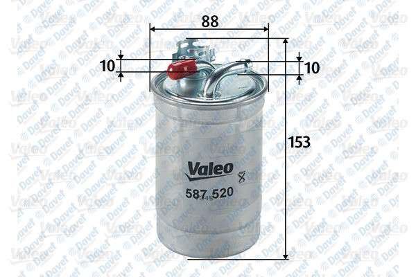 VALEO 587520 Yakit Filtresi Audi A4 A6 2.0tdi Bna Blb Brf Bre Brd Bva Bvf Bvg 04>08  ####